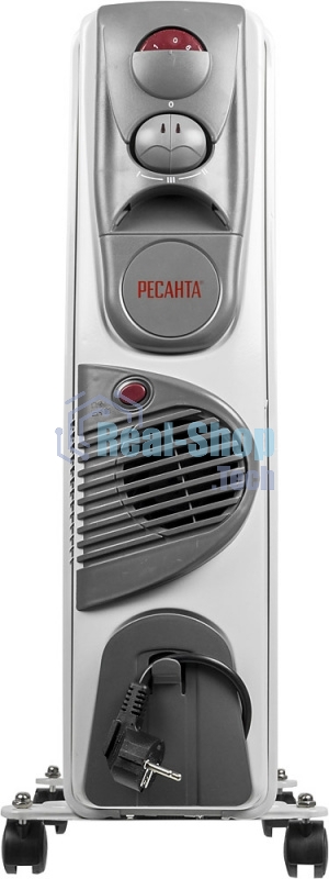 Обогреватель масляный Ресанта ОМ-12НВ (12 секций) белый, 2900 Вт, 25 м2, термостат 67/3/12