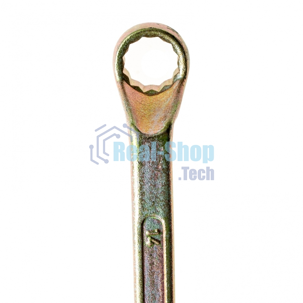 Ключ накидной Сибртех, 14 х 15 мм, желтый цинк 14624