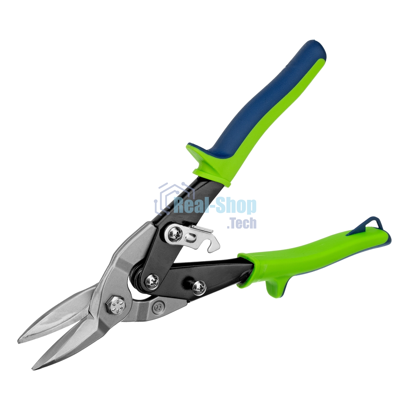 Ножницы по металлу Сибртех, 250 мм, прямой рез, сталь С55,двухкомпонентные рукоятки