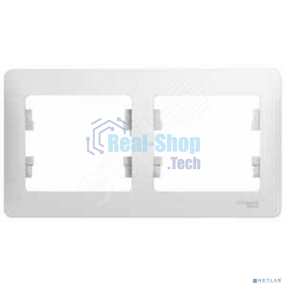 Рамка 2-м Glossa горизонт. белый SchE GSL000102