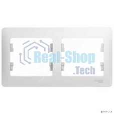 Рамка 2-м Glossa горизонт. белый SchE GSL000102