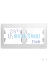 Рамка 2-м Glossa горизонт. белый SchE GSL000102