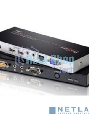 Переключатель ATEN CE770-(AT-G) Удлинитель, SVGA+KBD&MOUSE USB+AUDIO+RS232, 300 метр., 1xUTP Cat5e, SPHD15+HD-DB15+2xUSB A-тип+ 2xMINI JACK+DB9, Female, с KVM-шнуром USB 1.8м., Б.П. 220> 5.3V