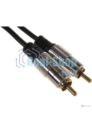 Шнур Rexant Стерео 3,5 мм - 2 RCA 3 м (GOLD-металл)
