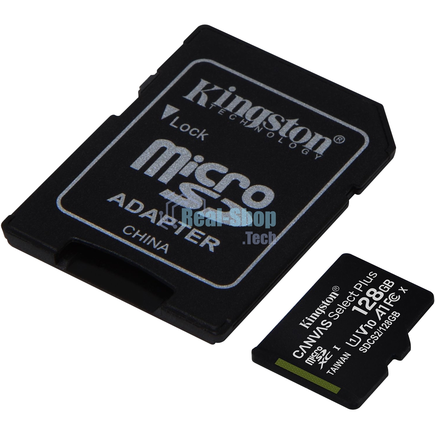 Флеш карта microSDHC 128Gb microSDXC Kingston SDCS2/128Gb Class10 UHS-I Canvas Select up to 100Mb/s с адапт.