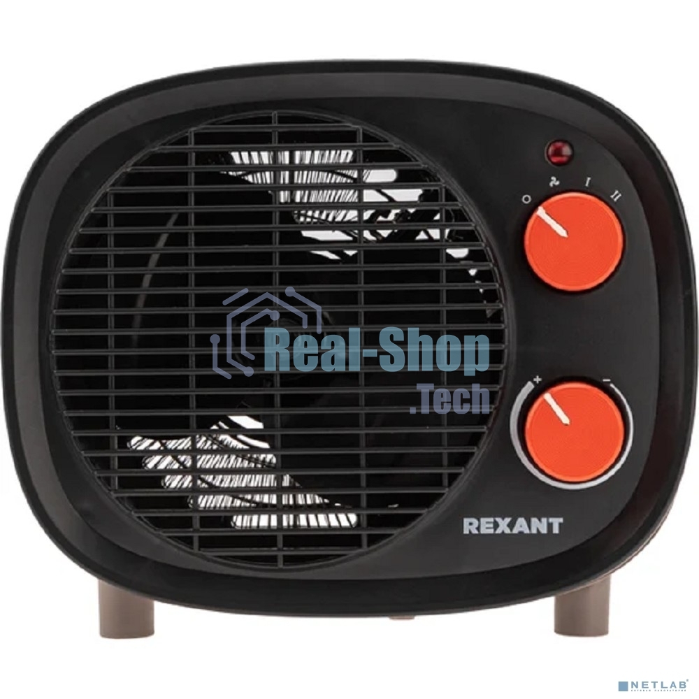 Тепловентилятор Rexant 60-0034, черный, 2000 Вт, 20 м2, термостат