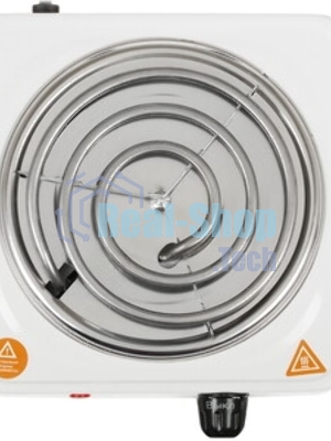 Плита настольная электрическая Blackton Bt HP101W белый, 1 кВт, ТЭН, конфорки - 1, нержавеющая сталь, поворотные переключатели