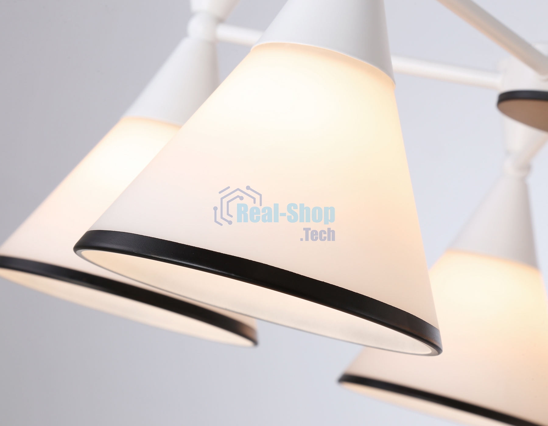 Светильник Ambrella light TR3165/5 WH/BK белый/черный E27/5 max 60W D580*380