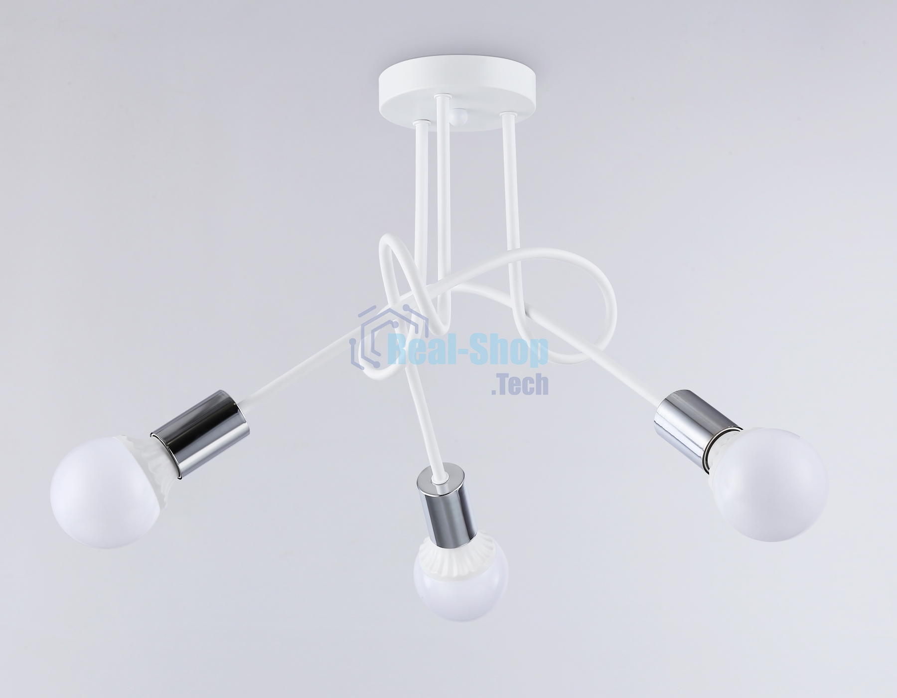 Светильник Ambrella light TR80414/3 WH/CH белый/хром E27/3 max 60W D670*370