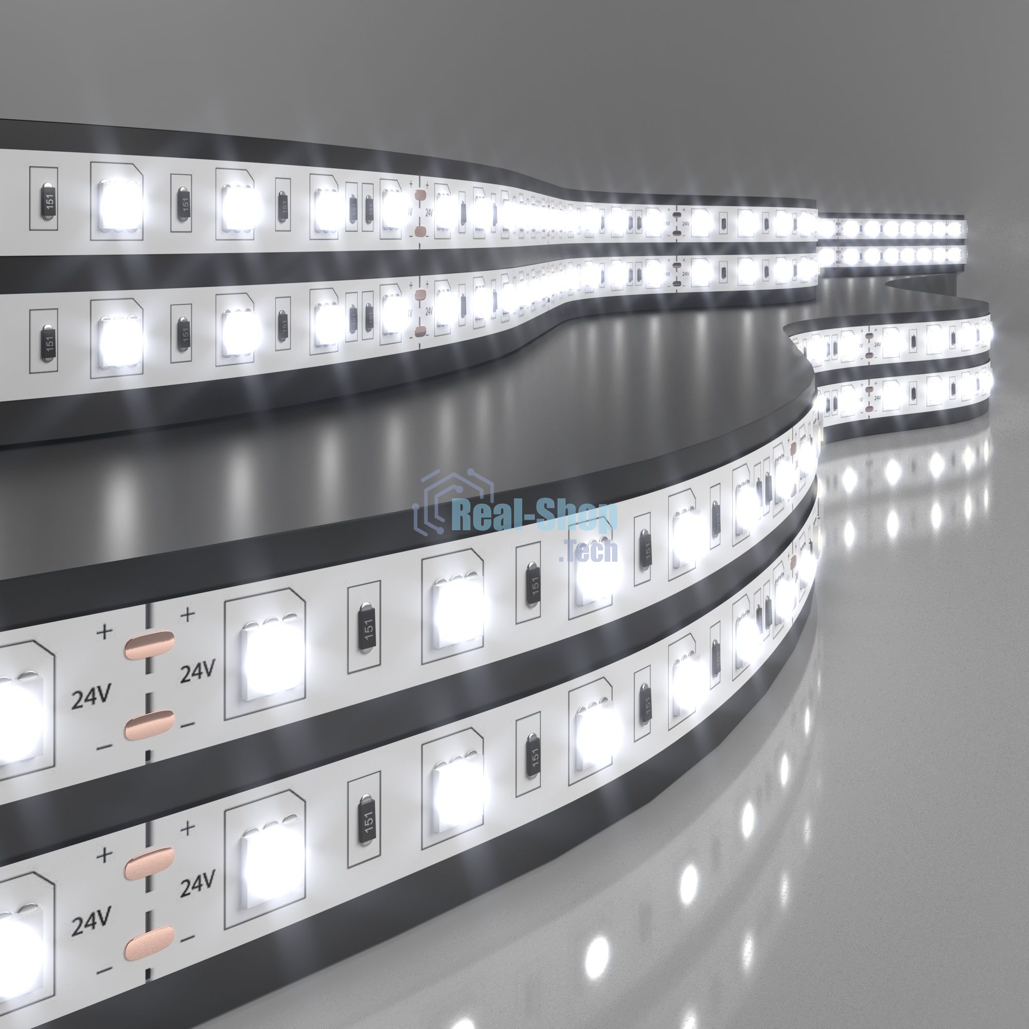 Лента светодиодная 5050 24V 60Led 14,4W IP20 / 60Led 14,4W IP20 4200K дневной белый