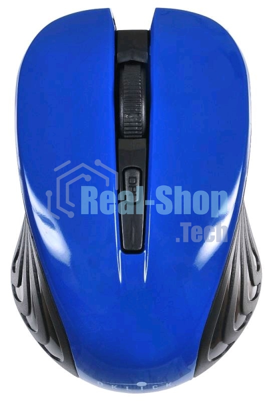 Мышь беспроводная Oklick 545MW черный/синий, 1600 dpi, радиоканал, USB, кнопки - 4