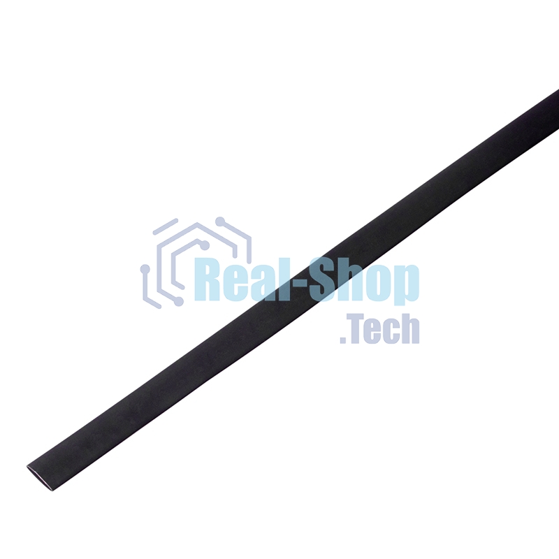 Термоусадочная трубка 12/6,0 мм, черная, упаковка 50 шт. по 1 м PROconnect