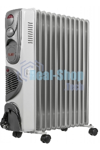 Обогреватель масляный Ресанта ОМ-12НВ (12 секций) белый, 2900 Вт, 25 м2, термостат 67/3/12