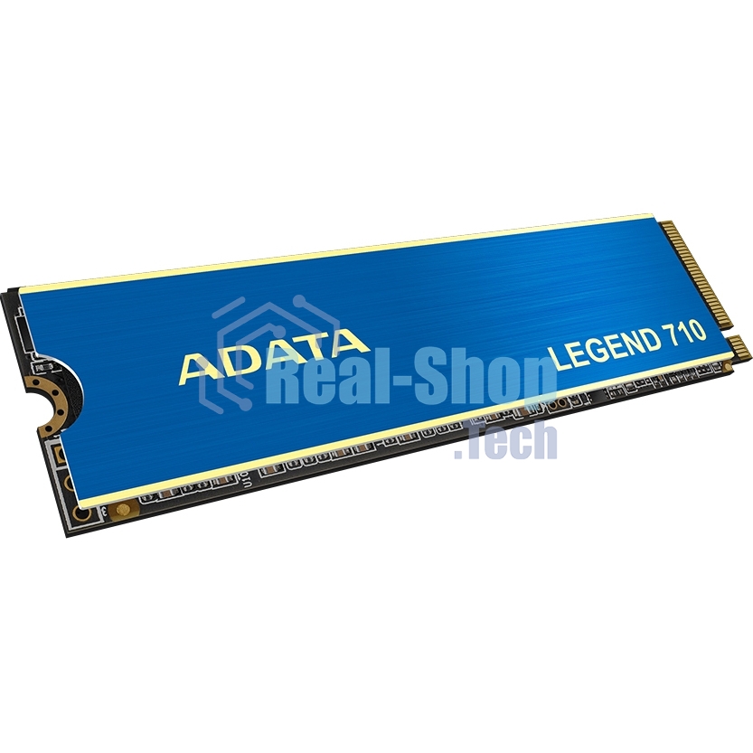 Накопитель SSD ADATA LEGEND 710, 256Gb, PCIe 3.0 x4, M.2 2280, NVMe, R/W 2100/1000, с радиатором