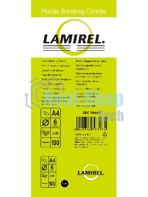 Пружины для переплета пластиковые Lamirel LA-7866702 6мм черный 100 шт