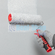 Валик в сборе Matrix полиакрил желтая полоса с двухком.руч., 250мм, ворс 12мм, D 48мм, Dруч.6 мм