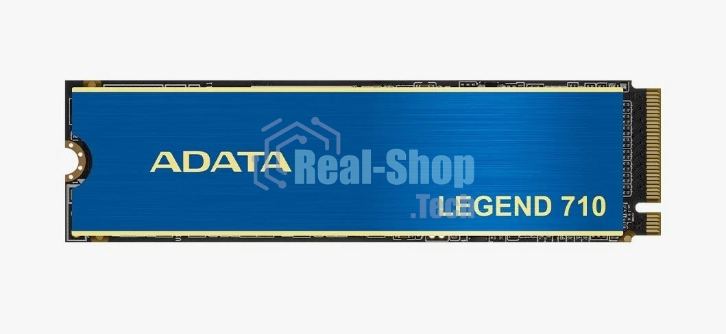 Накопитель SSD ADATA LEGEND 710, 256Gb, PCIe 3.0 x4, M.2 2280, NVMe, R/W 2100/1000, с радиатором