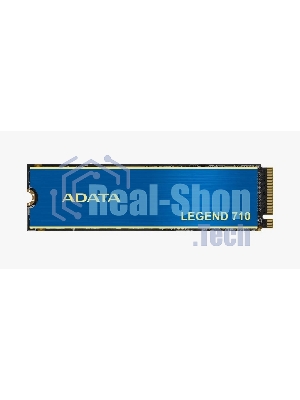 Накопитель SSD ADATA LEGEND 710, 256Gb, PCIe 3.0 x4, M.2 2280, NVMe, R/W 2100/1000, с радиатором