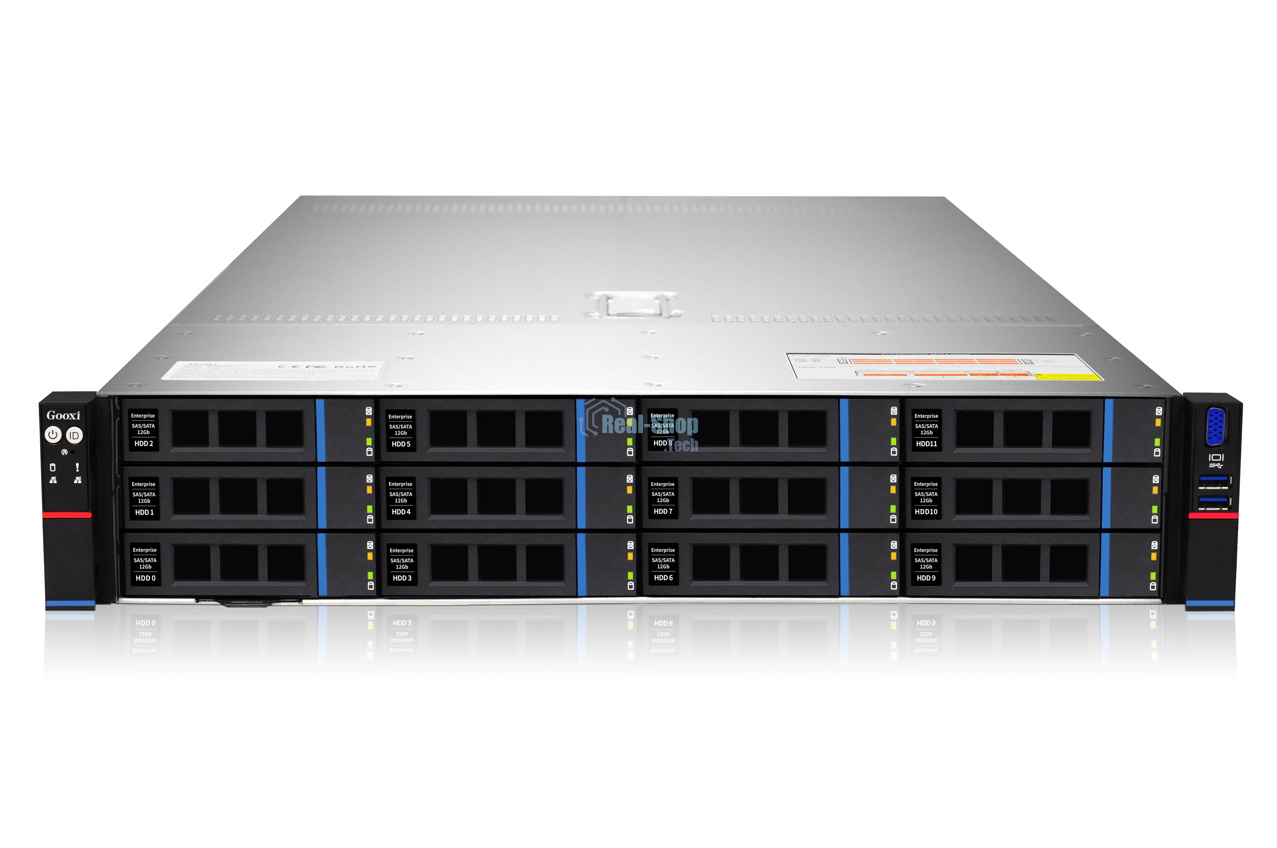 Серверная платформа Gooxi SL201-D12R-G3 2u 12bays server,based on Ice lake 2xPCIe 4.0x16; 4xPCIe 4.0x8 2x 2.5