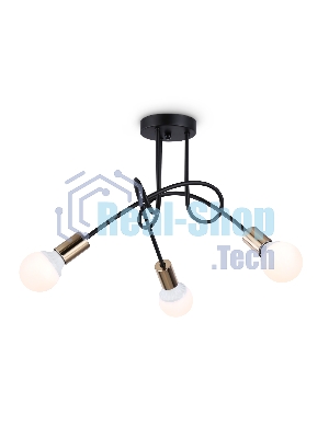 Светильник Ambrella light TR80415/3 BK/GD черный/золото E27/3 max 60W D670*370