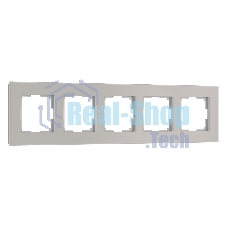 Рамка на 5 постов Senso (дымчатый, стекло soft-touch) W0053117
