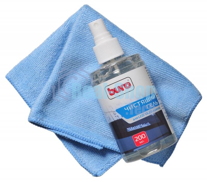Чистящий набор (салфетки + гель) Buro BU-Glcd (салфетка и гель) для экранов ЖК мониторов блистер 200мл