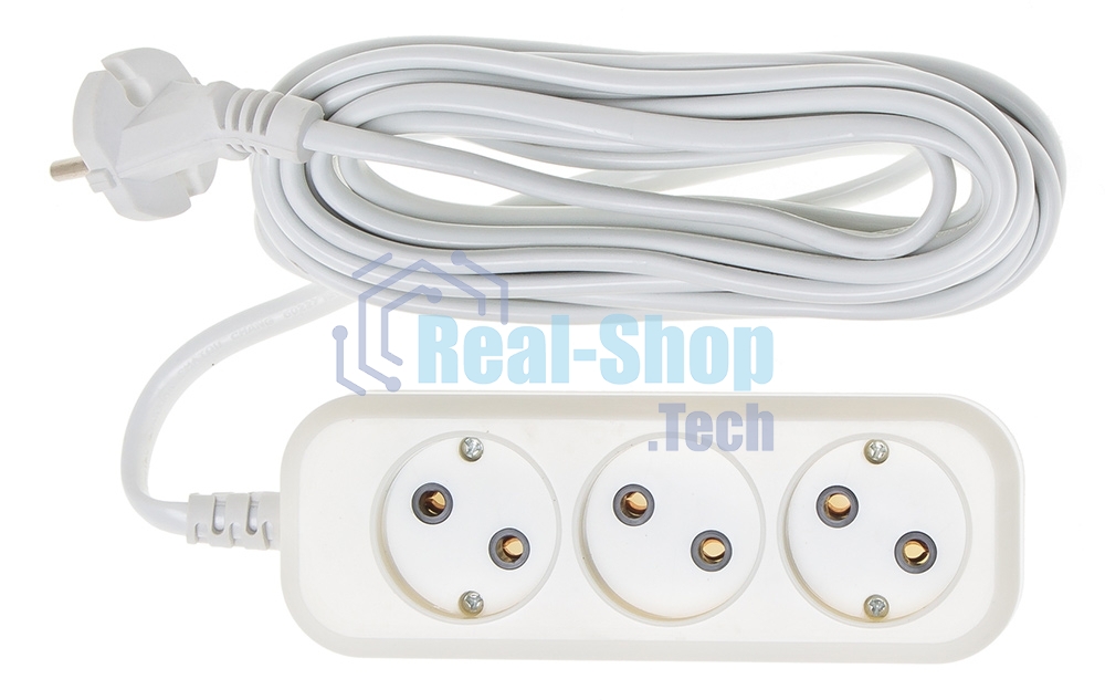 Сетевой удлинитель Buro BU-PSL3.5/W 5 м (3 розетки) белый (пакет ПЭ)