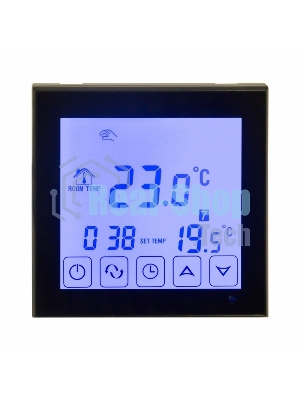 Терморегулятор сенсорный с автоматическим программированием Rexant, R200B, черный