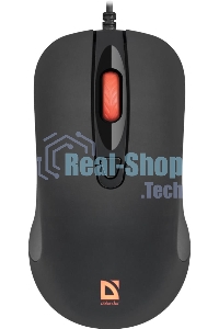 Мышь проводная Defender Ultra Classic MB-280 черный, 1200 dpi, USB, кнопки - 4