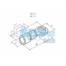 Наконечник кольцевой изолированный Rexant ø 4.3 мм 0.5-1.5 мм² (НКи 1.5-4/НКи 1,25-4) красный
