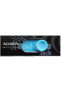 Флешка USB ADATA UV220 (AUV220-32G-RBKBL), 32Gb, USB 2.0, R/W 15/5, черный/голубой