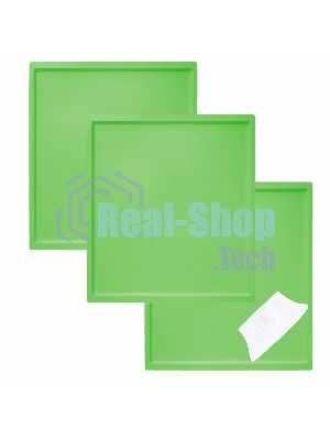 Поддон для пастилы Pullman PL-010203-3 зеленый 3шт+лопатка универс. прямоугольный р-р 327х288х6,6мм