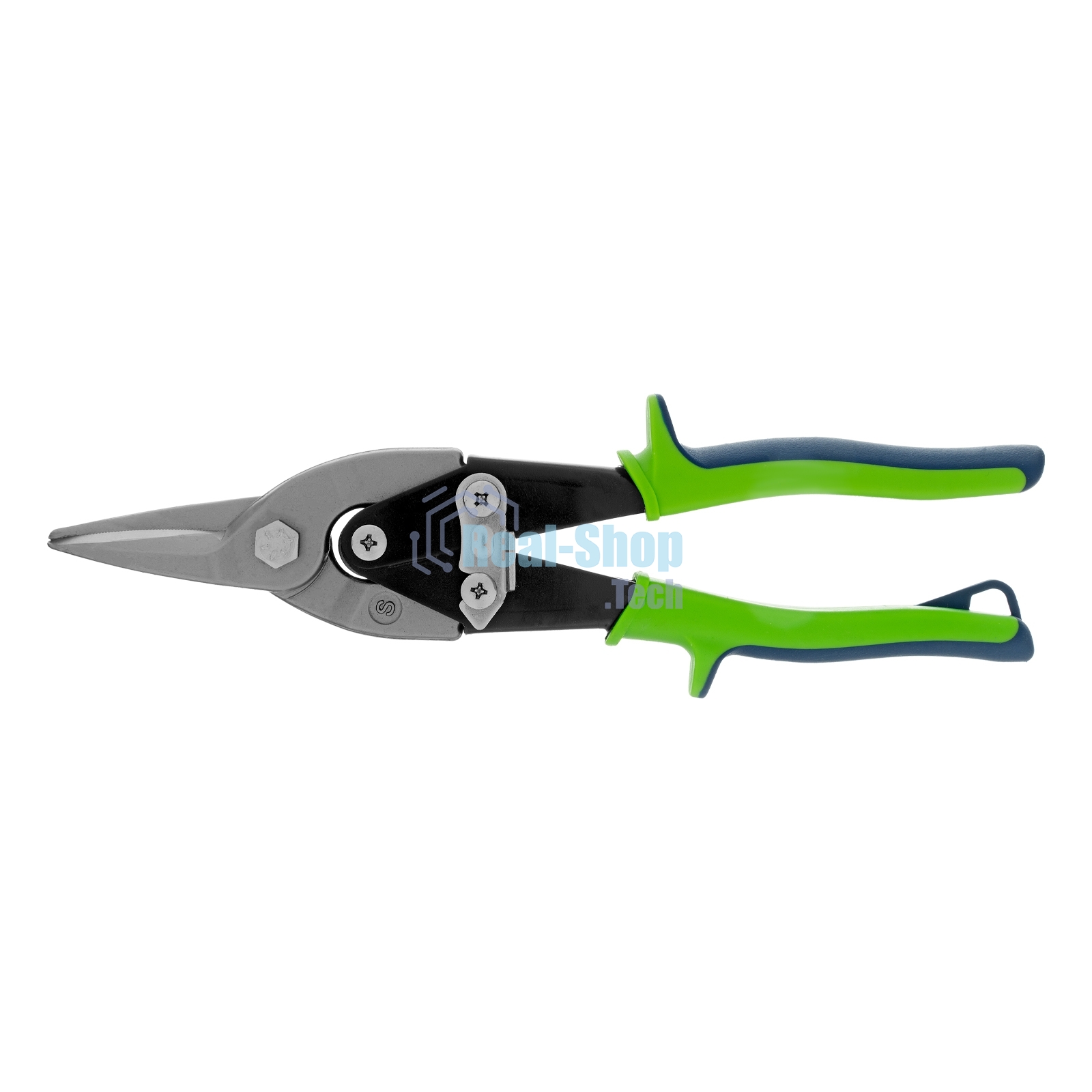 Ножницы по металлу Сибртех, 250 мм, прямой рез, сталь С55,двухкомпонентные рукоятки