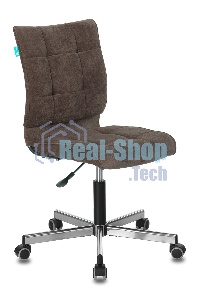 Кресло компьютерное Бюрократ CH-330M/LT-10 без подлокотников, темно-коричневый Light 10, крестовина металл