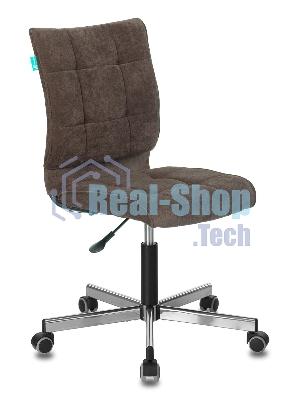 Кресло Бюрократ CH-330M/LT-10 темно-коричневый, экокожа, 120 кг, механизм качания, без подлокотников