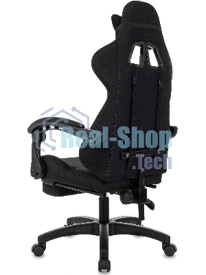 Кресло Zombie Shadow черный/серый, ткань, подставка для ног