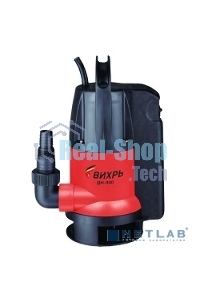 Дренажный насос Вихрь ДН-900 68/2/3900 вт, глуб-8 м, max-15,5 м/час, частицы-35 мм