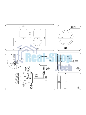 Настенный светильник Ambrella light LH53007 SN/FR сатин никель/белый матовый G9 max 40W 195*120*230