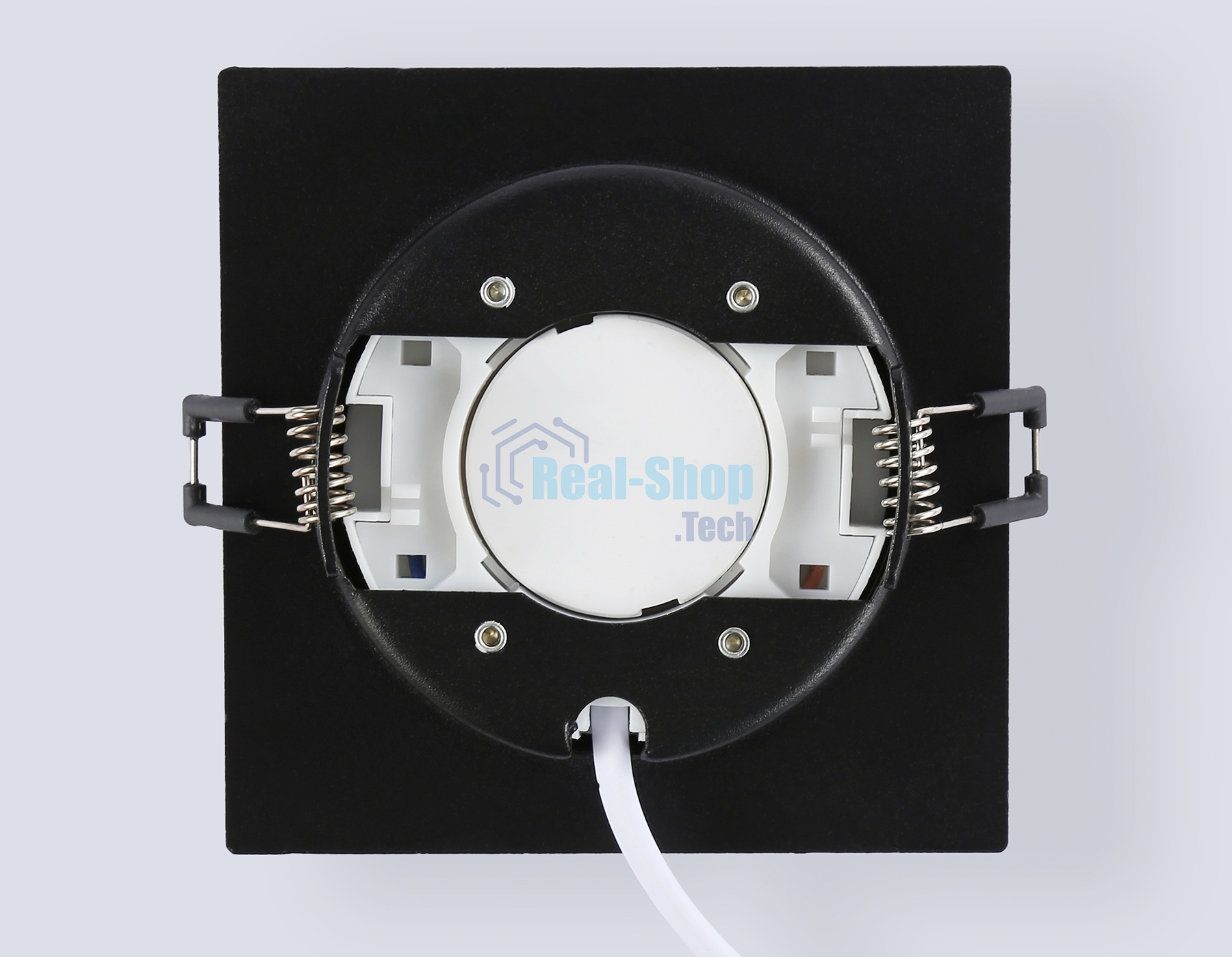 Светильник встраиваемый Ambrella light TN6739 BK черный IP44 GX53 110*110*57