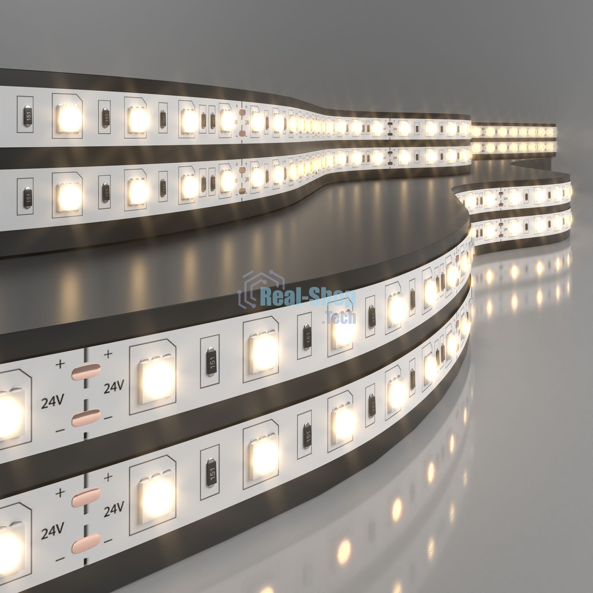 Лента светодиодная 5050 24V 60Led 14,4W IP20 / 60Led 14,4W IP20 3300K тёплый белый