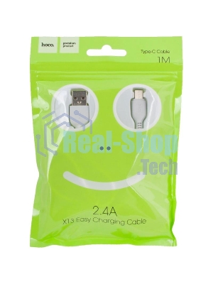 Кабель USB 2.0 HOCO X13, AM/Type-C M, белый, 1м