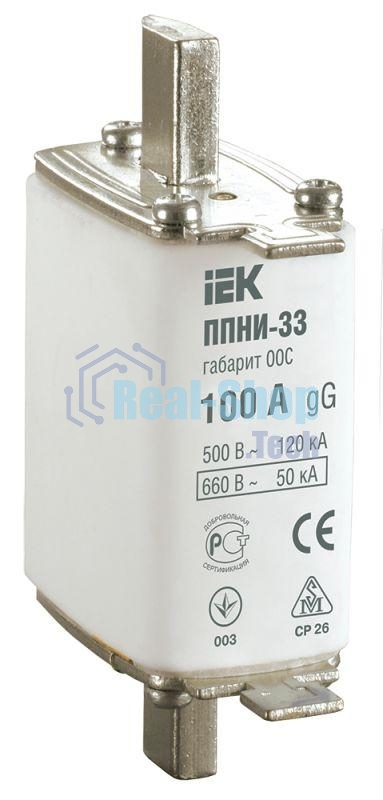 Вставка плавкая ППНИ-33 100А габарит 00С ИЭК DPP11-100