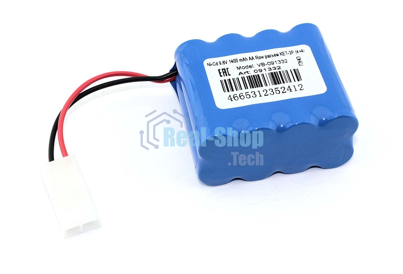 Аккумулятор Ni-Cd 9.6V 1400 mAh AA Row разъем KET-2P (4+4)