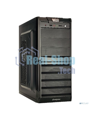 Компьютерный корпус ExeGate EX278402RUS Miditower ExeGate XP-329S Black, ATX, (без БП), 2хUSB, Audio