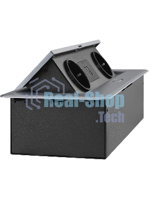 Розетка Cactus CS-SOCKET-EU/USBA-GY для столешницы серый