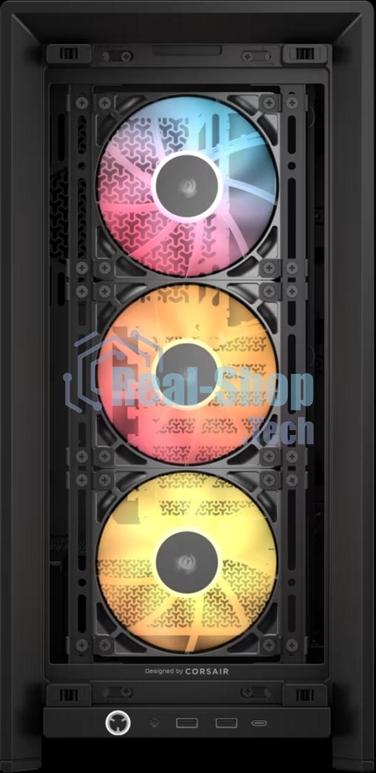 Корпус без блока питания Corsair Frame 4000D RS ARGB, Midi-Tower, TG, 3x120мм ARGB, 2xUSB-A 3.2, 1xUSB 3.2 Type-C, E-ATX, ATX, mATX, mITX Black