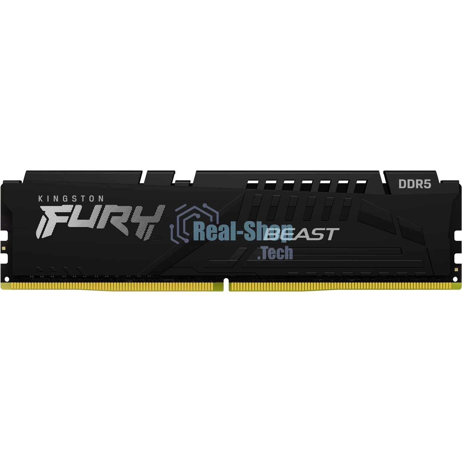 Оперативная память Kingston Fury Beast, DDR5, 32Gb (1x32GB), 6400MHz, CL32, DIMM, радиатор, черный