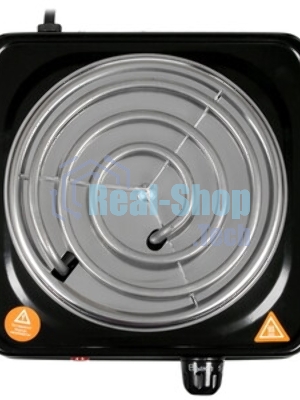 Плита настольная электрическая Blackton Bt HP102B чёрный, 1 кВт, ТЭН, конфорки - 1, нержавеющая сталь, поворотные переключатели