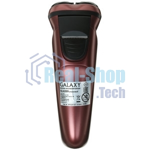 Электробритва Galaxy Line GL 4209, серебряный с черным, роторная, аккумуляторная, 5 Вт, Li-Ion аккумулятор емкостью 600 мА*ч, время непрерывной работы до 1,5 ч, ножи из нержавеющей стали, 3 независимые плавающие головки, возможность промывки бреющего блока, индикатор заряда и работы, встроенный триммер для подравнивания висков, USB зарядка