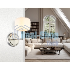 Настенный светильник Ambrella light LH53007 SN/FR сатин никель/белый матовый G9 max 40W 195*120*230